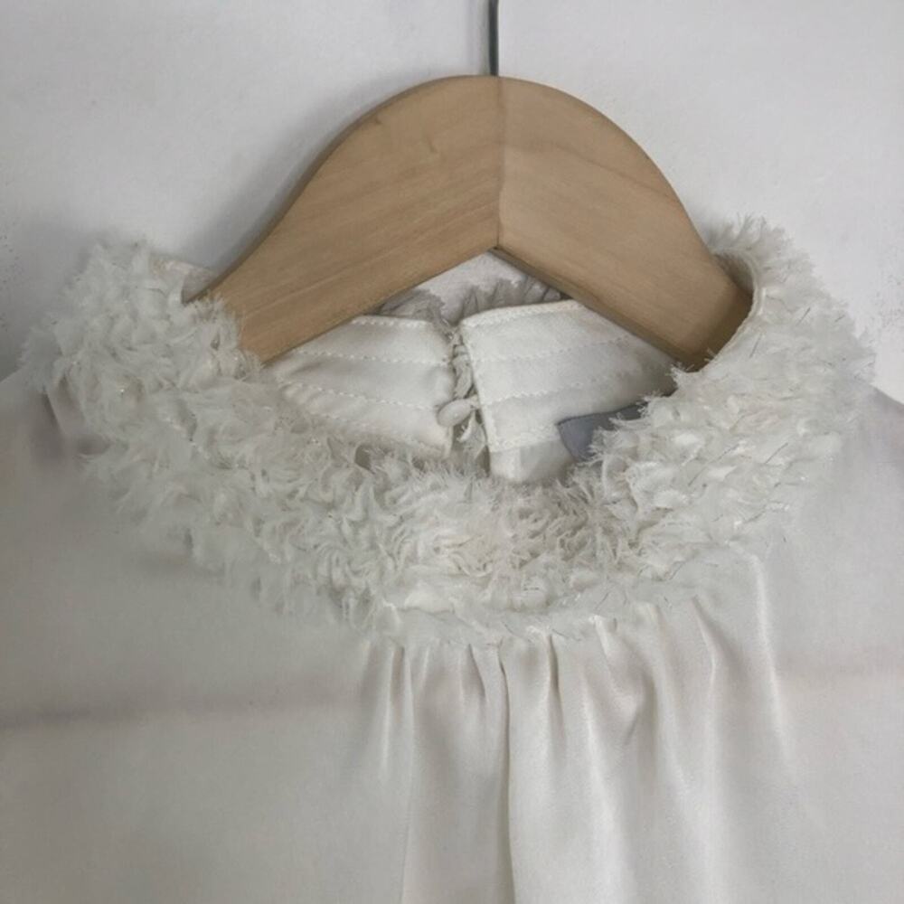 FATE White Embellished Neck Top Blouse Size Medium - Picture 4 of 10